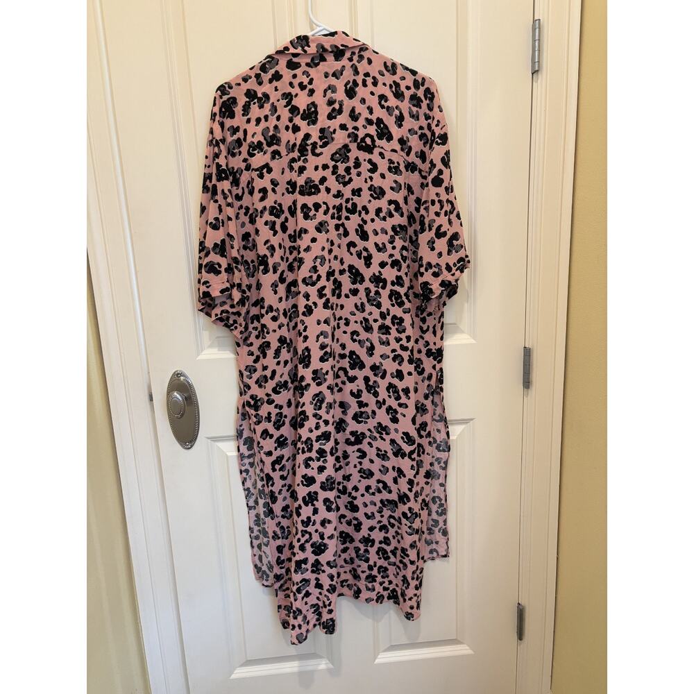 Maeve Pink and Black Leopard Print Midi Dress - Picture 4 of 5